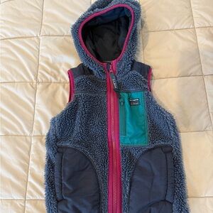 LL Bean Kids Sherpa Hooded Vest